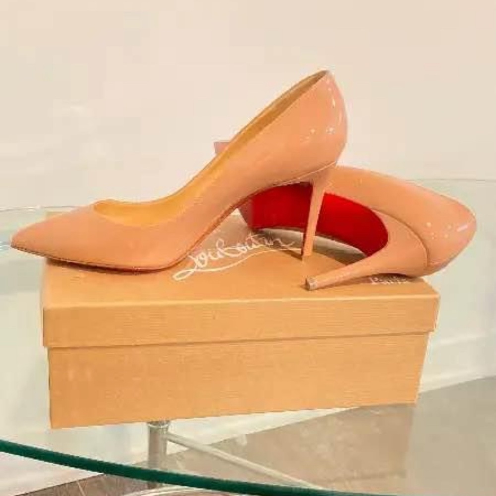 Christian Louboutin Pigalle 85 mm Nude. Patent. Size 39
